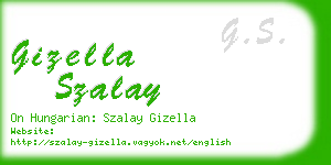 gizella szalay business card